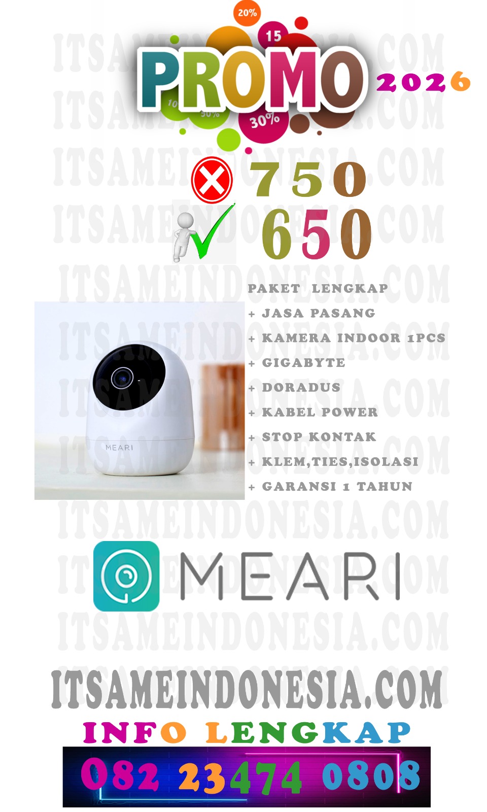 Cover Paket CCTV Indoor 1 Kamera Meari