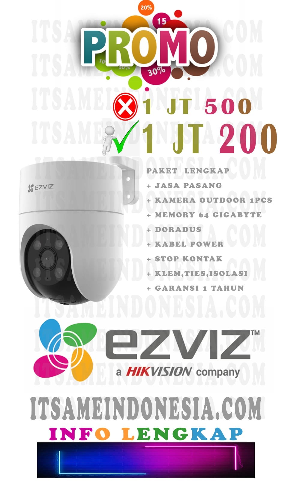 Cover Paket CCTV Outdoor 1 Kamera Ezviz