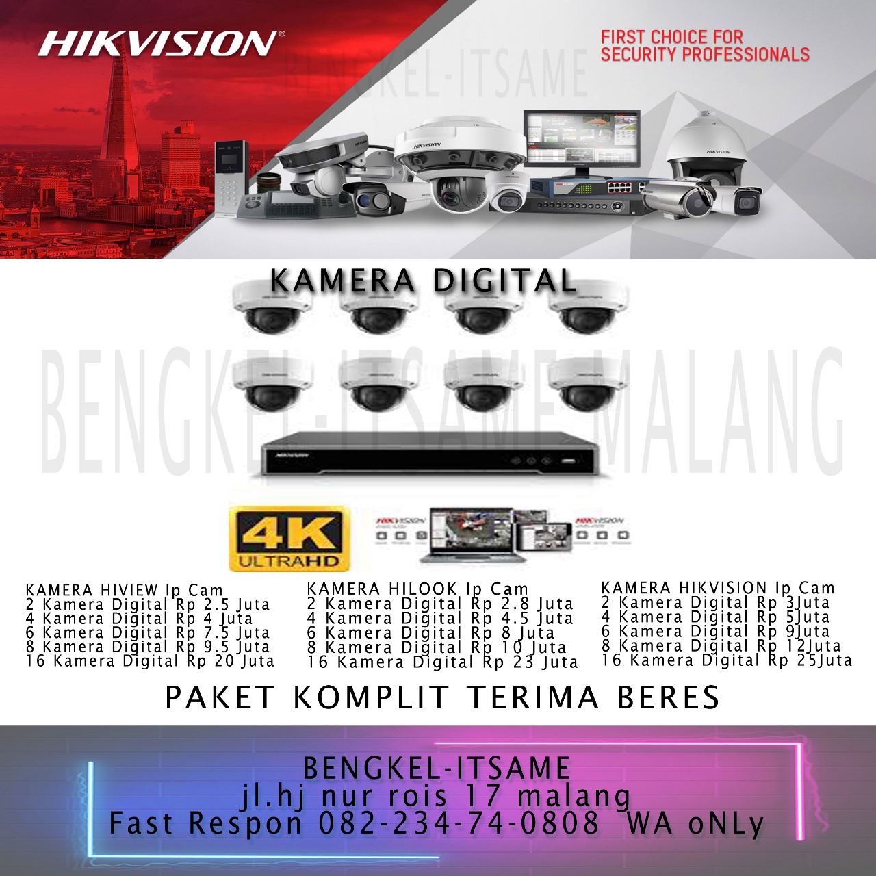 Cover PAKET CCTV DIGITAL HILOOK 6 KAMERA